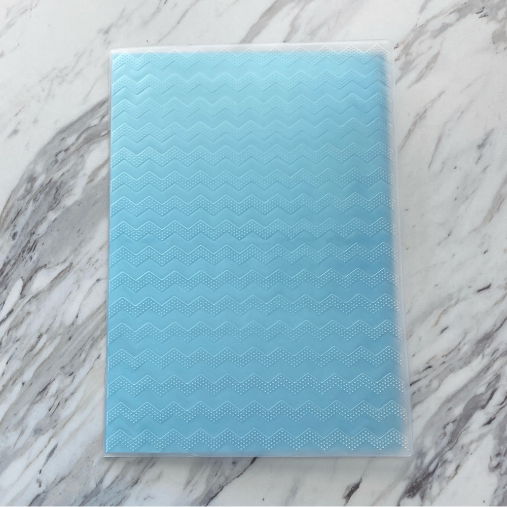 Craftwell Teresa Collins Dotted Chevron Huge A4 Embossing Folder